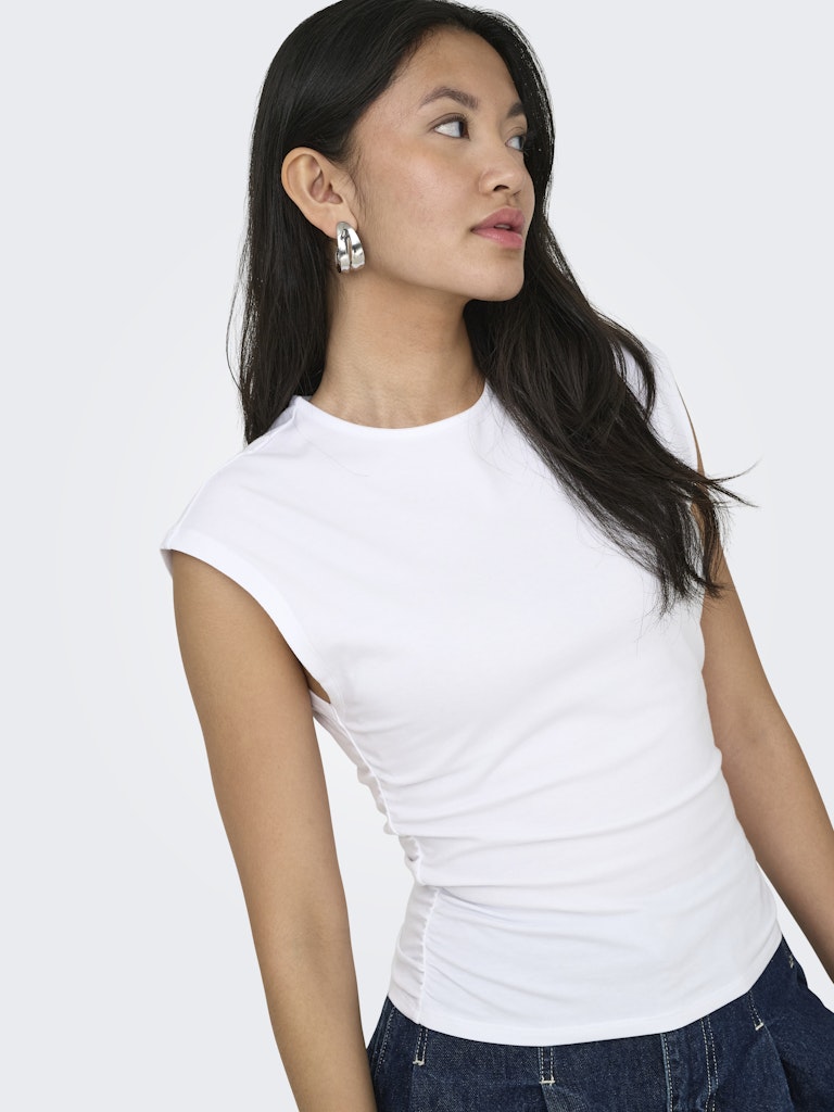 Onlmira Capsl Ruching Top Jrs Noos - Wit