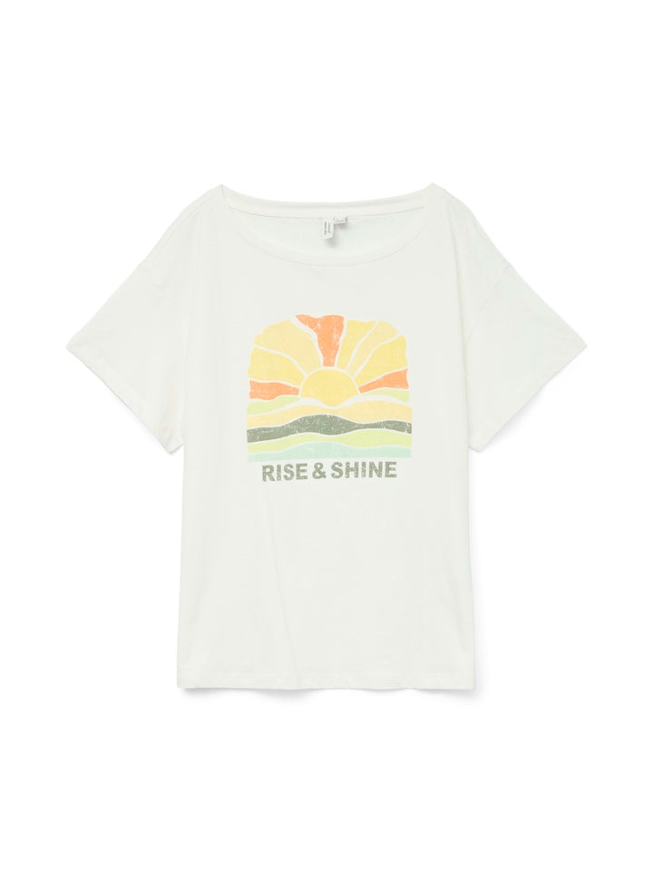 Vmdina S/s Boat Neck Top Jrs Btq Ga - Off-white