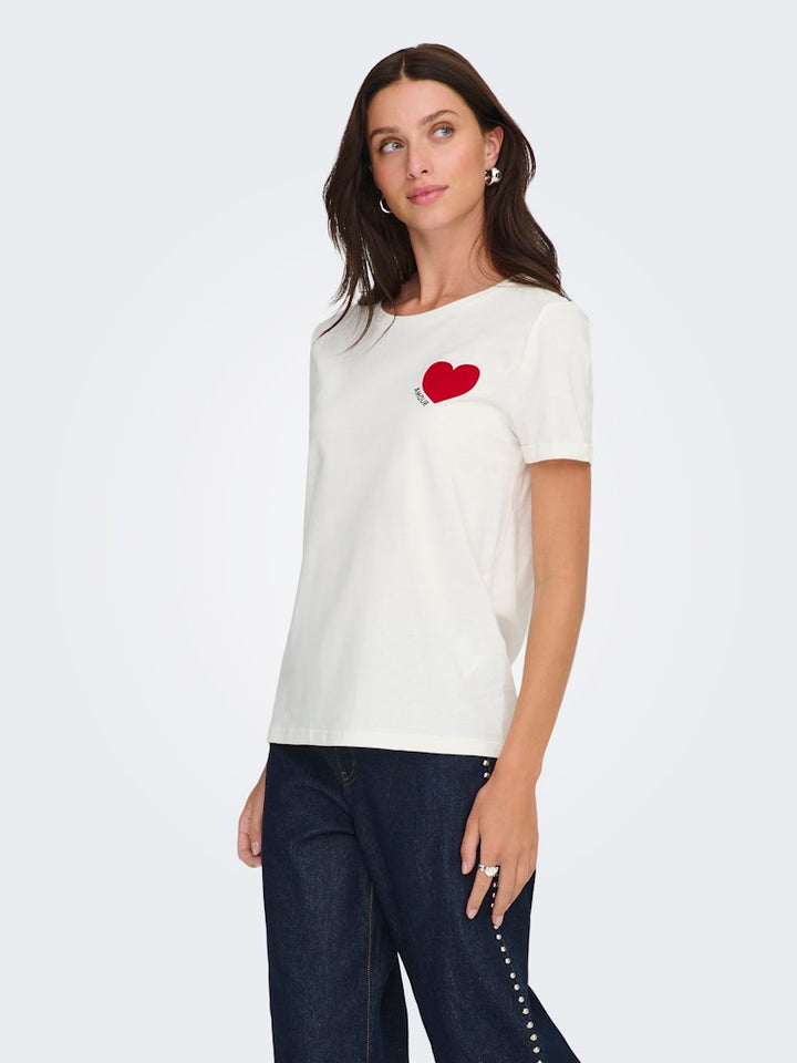 Onlvica S/s Fold Up Velvet Top Box Ccjrs - Off-white