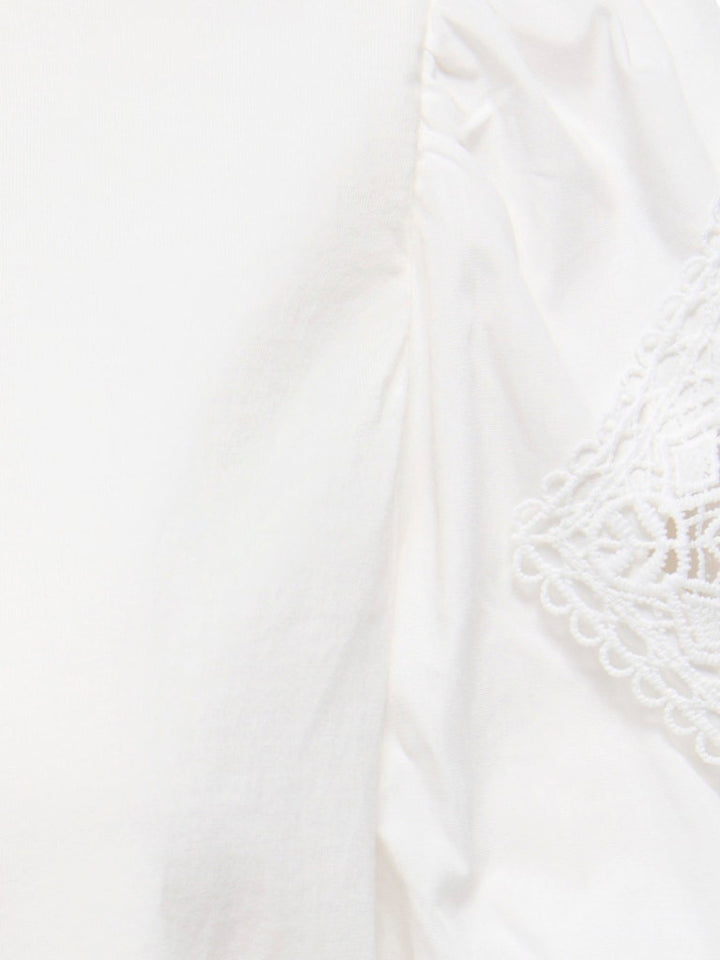 Jdyuma Life S/s Lace Detail Top Jrs - Off-white