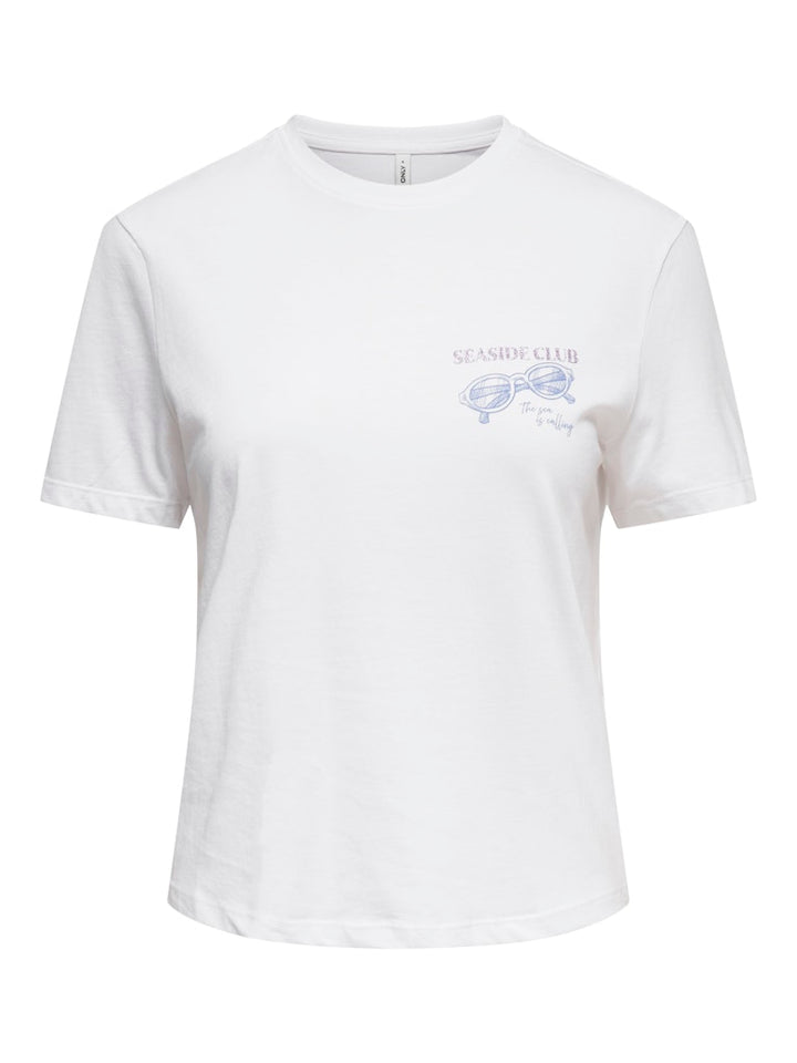 Onldina S/s Club Top Box Jrs - Off-white