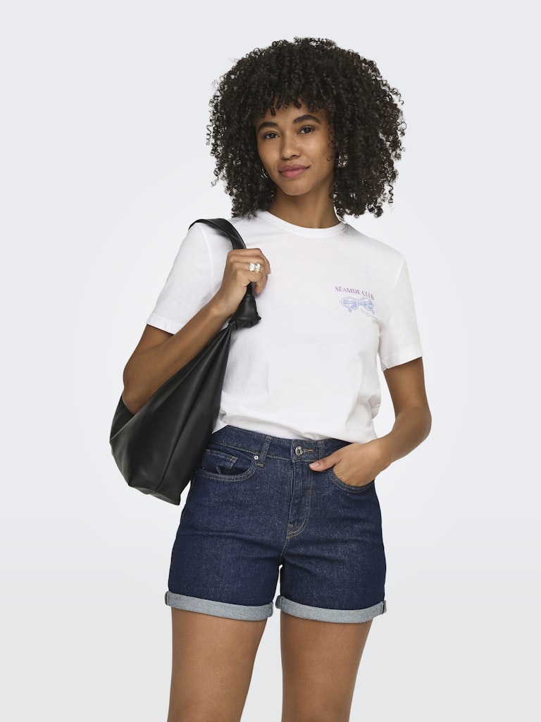 Onldina S/s Club Top Box Jrs - Off-white