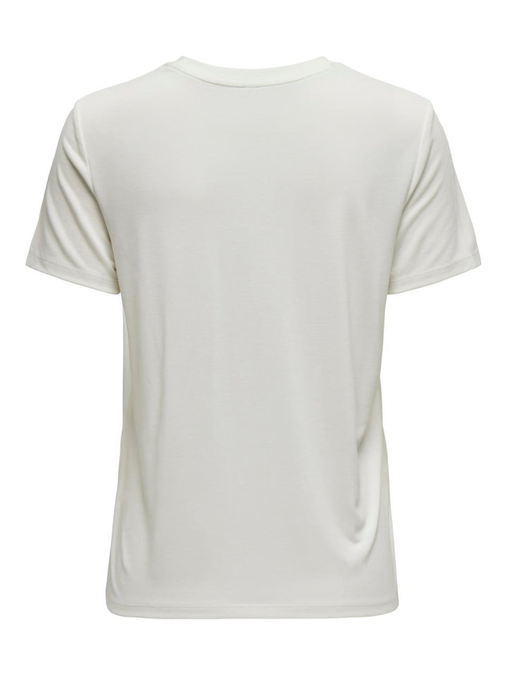 Onlfree Life Reg S/s Leaf Top Box J - Off-white