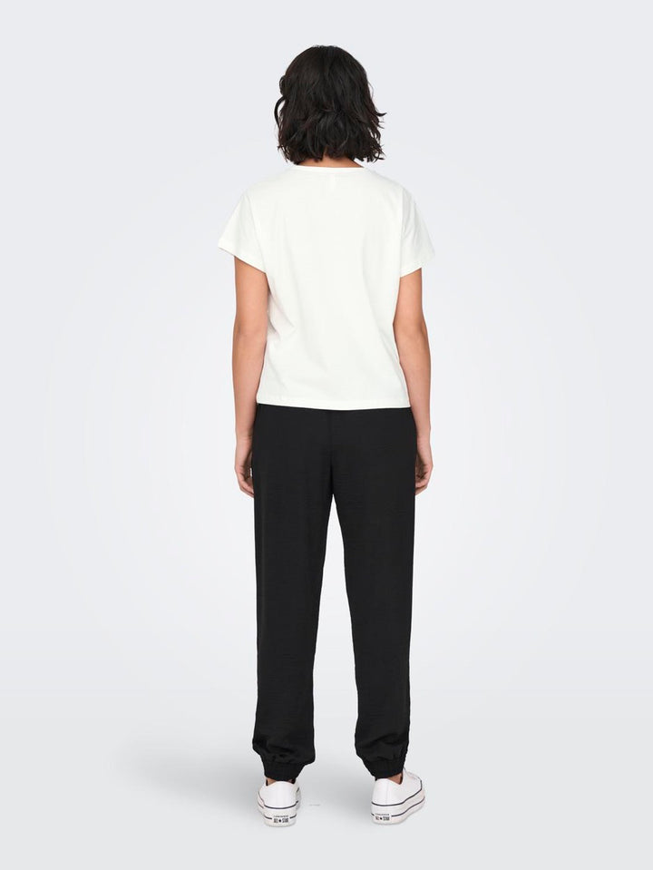 Onljill Life S/s Top Box Jrs - Off-white
