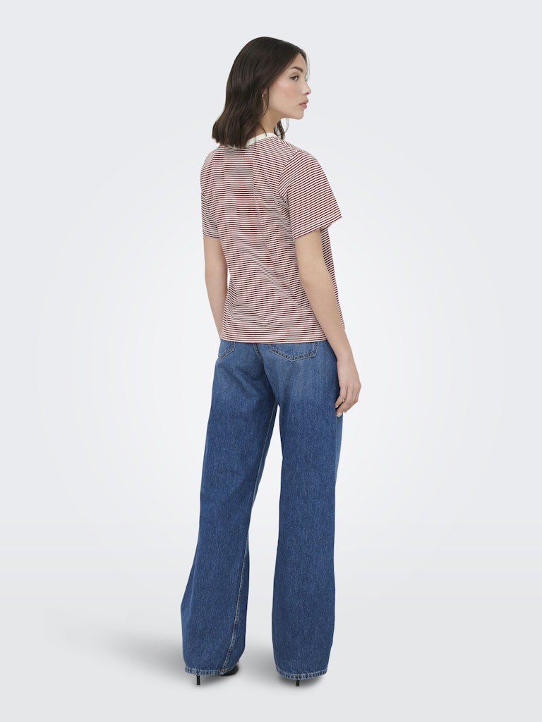 Jdypisa S/s Print Top Jrs Noos - Ecru Dessin