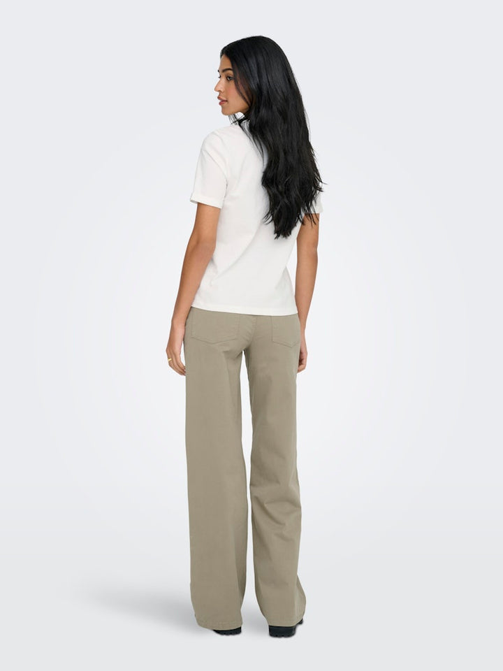 Onllea Life S/s Print Top Box Cc Jrs - Off-white