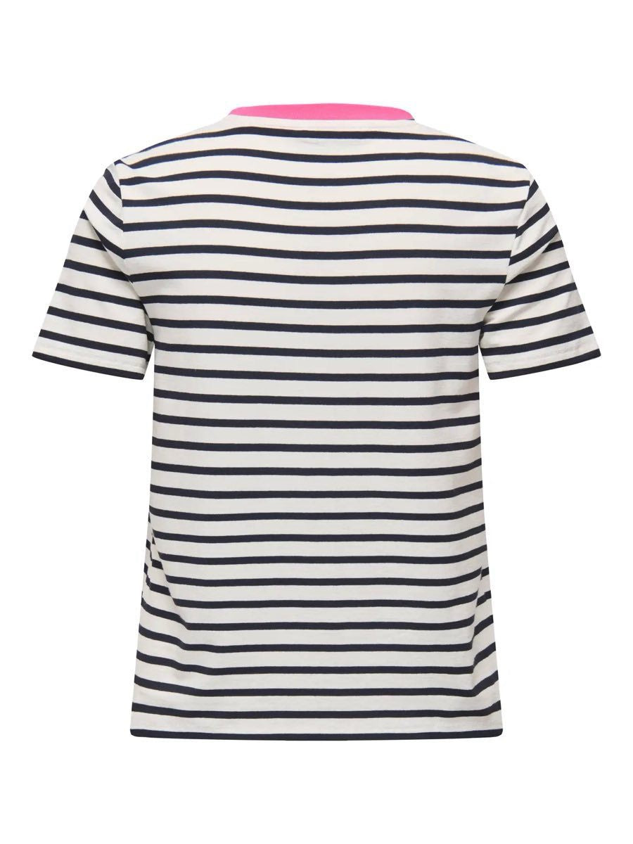 Onlheart Life S/s Tee Jrs Noos - Wit Dessin