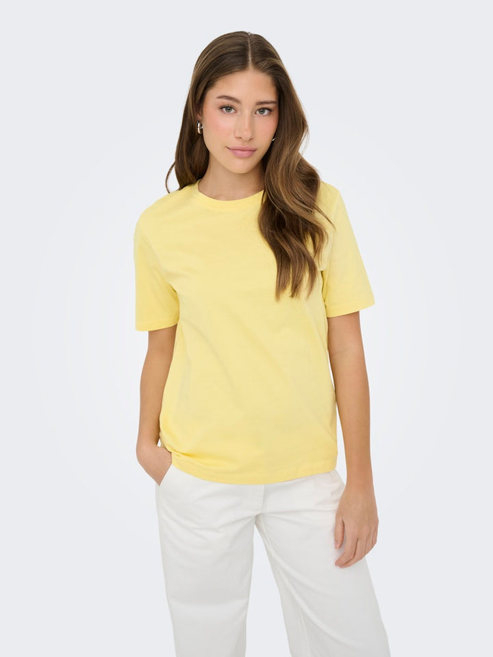 Onlfreja S/s Luxe Top Cc Jrs Noos - Geel