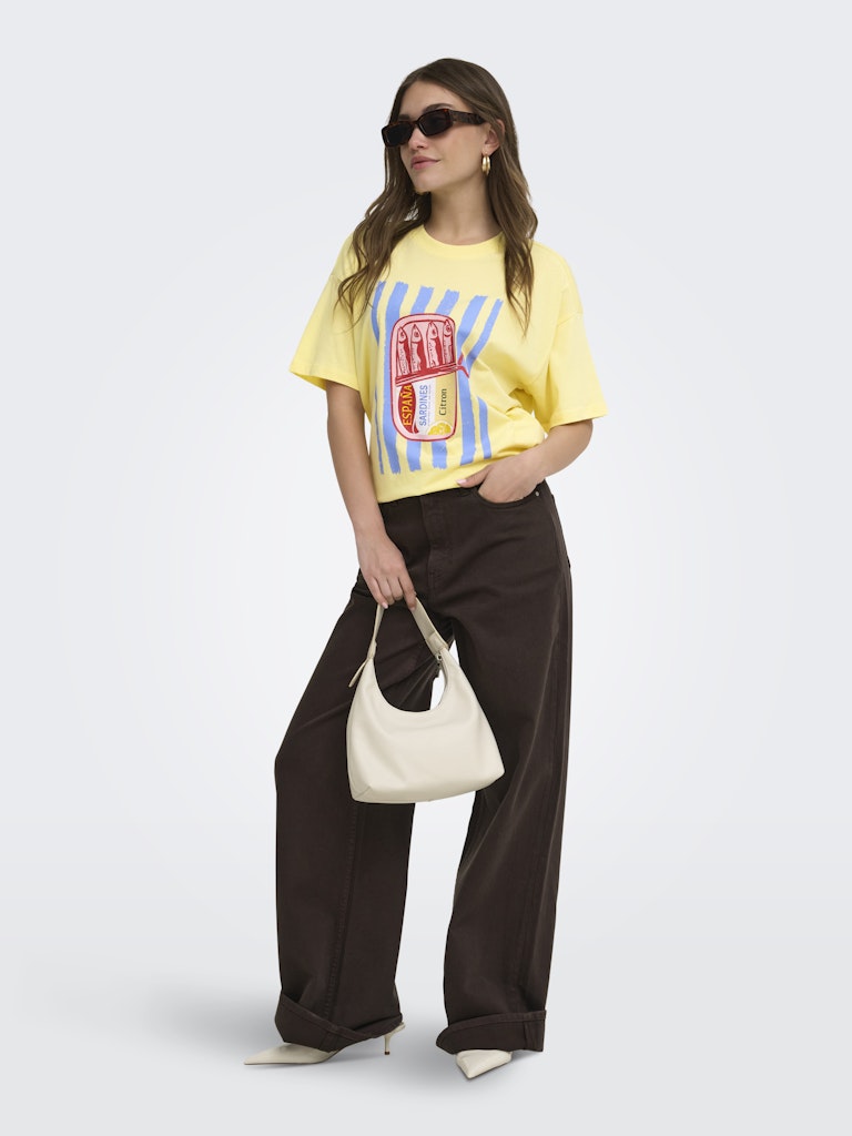 Onlvivvi S/s Lovely Top Jrs - Geel