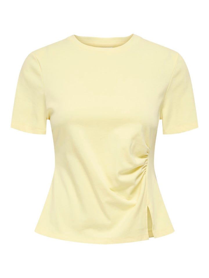 Jdytessa S/s Detail Top Jrs - Geel
