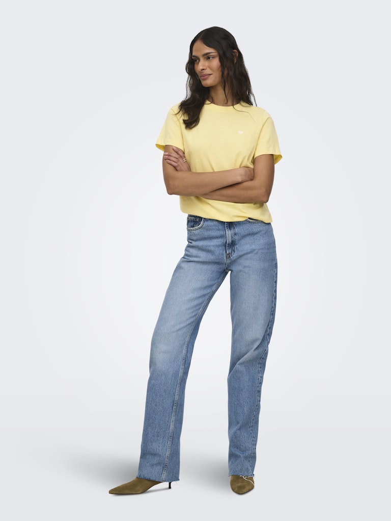 Jdypisa S/s Print Top Jrs Noos - Geel
