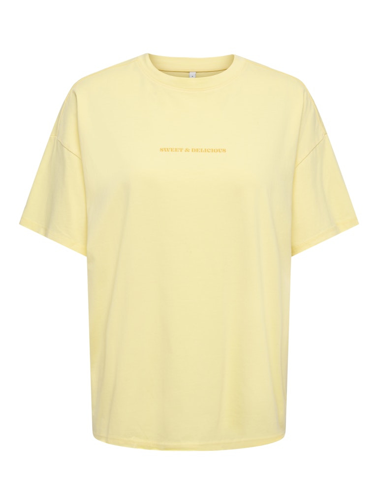 Onlkinna S/s Oversize Top Box Jrs - Licht Geel