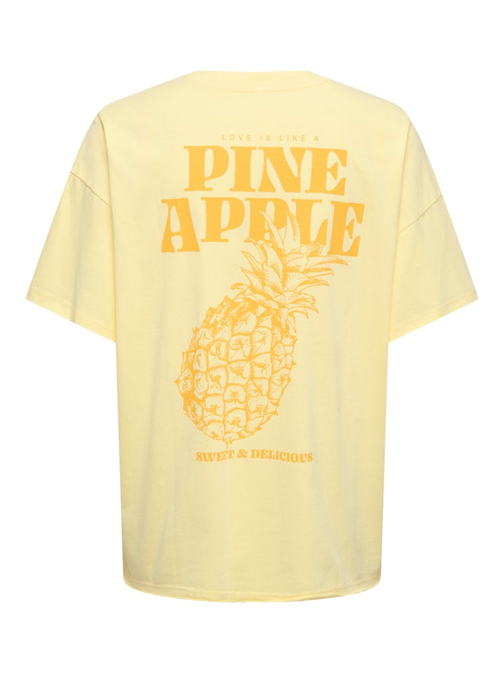 Onlkinna S/s Oversize Top Box Jrs - Licht Geel