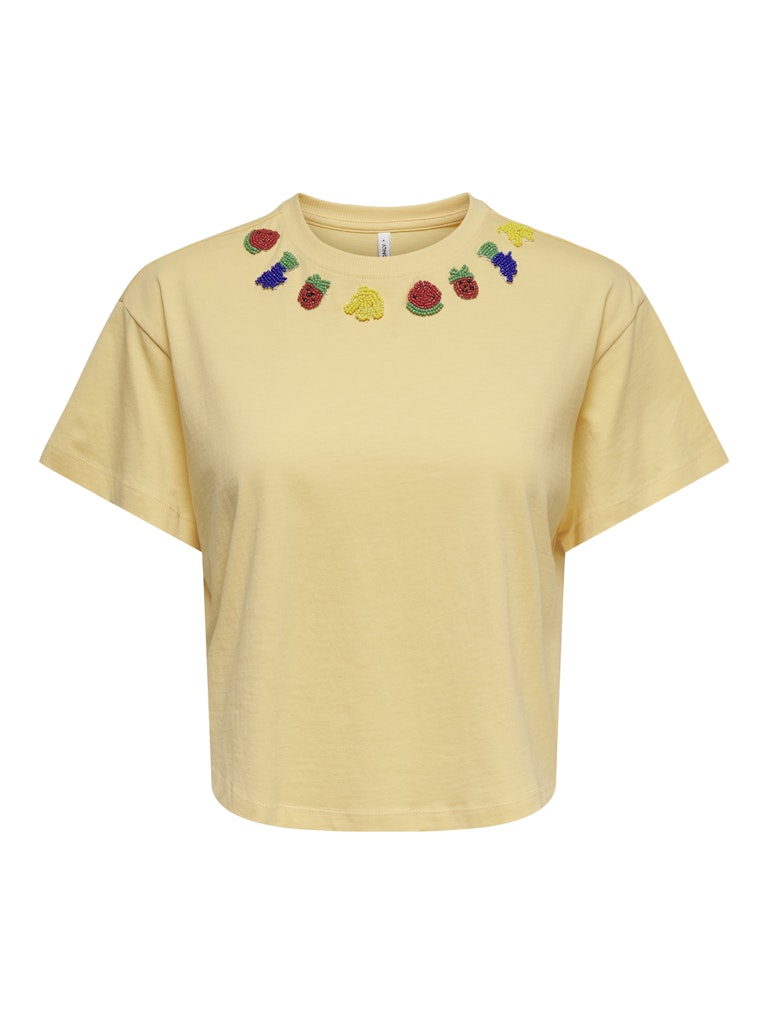 Onlbella S/s Fruit Top Box Jrs - Mango