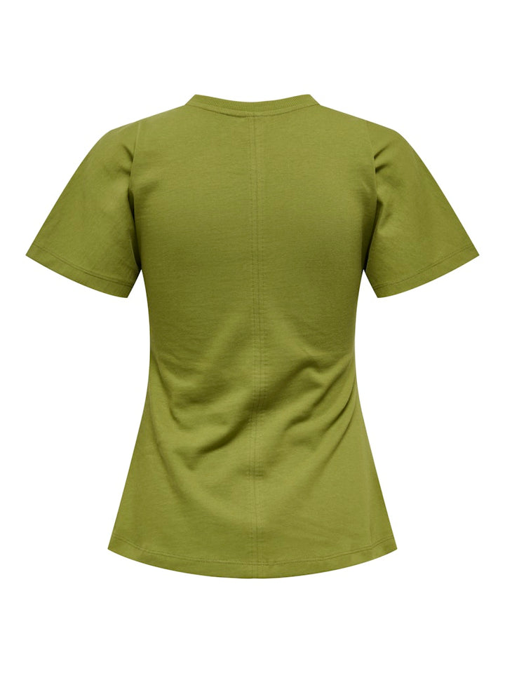 Onlmarie Life S/s Ruching Top Jrs Noos - Groen