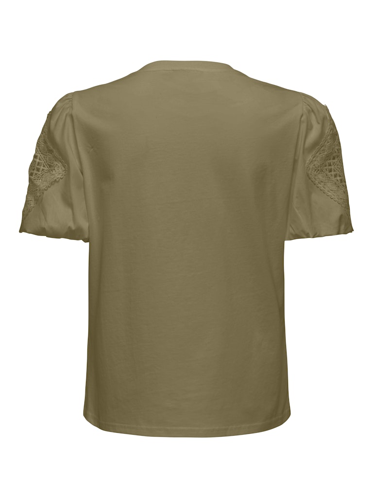 Jdyuma Life S/s Lace Detail Top Jrs - Groen