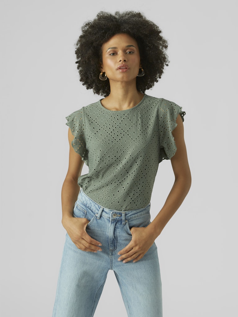 Vmtassa Sl Frill Top Noos - Olijf