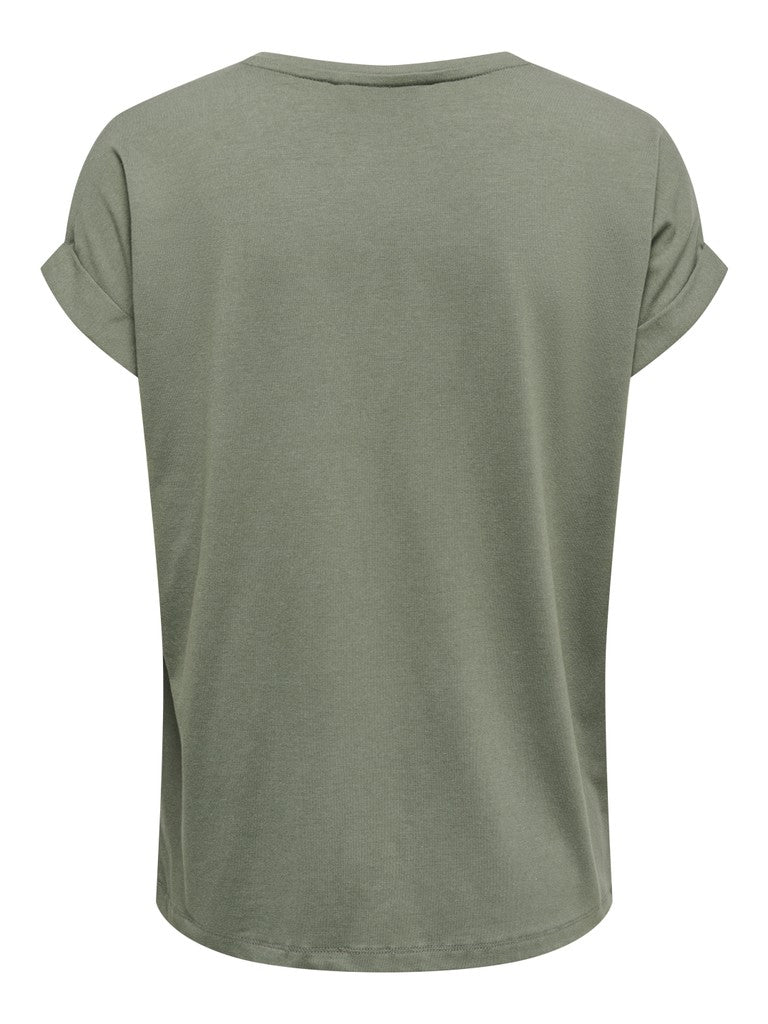 Onlmoster S/s O-neck Top Noos Jrs - Olijf