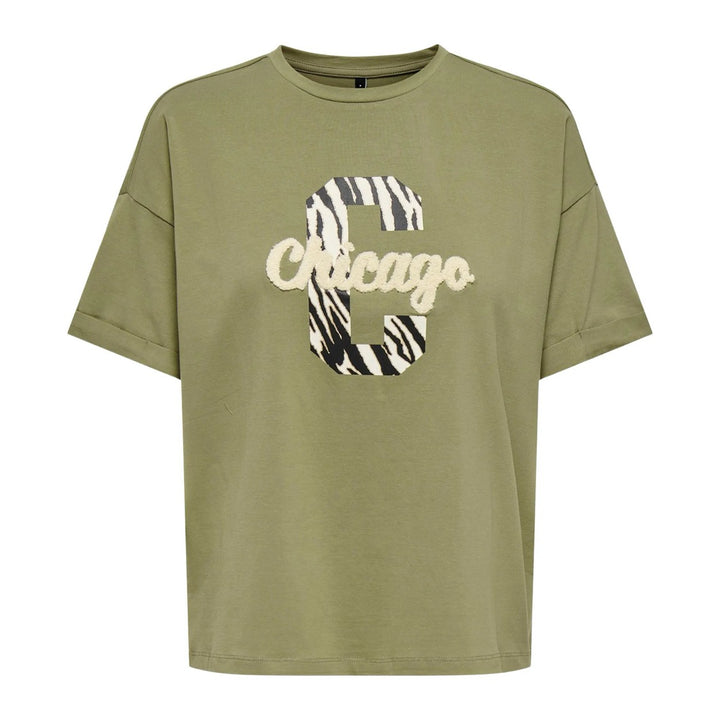 Onlcia Life S/s Foldup Prnt Top Boxccjrs - Army