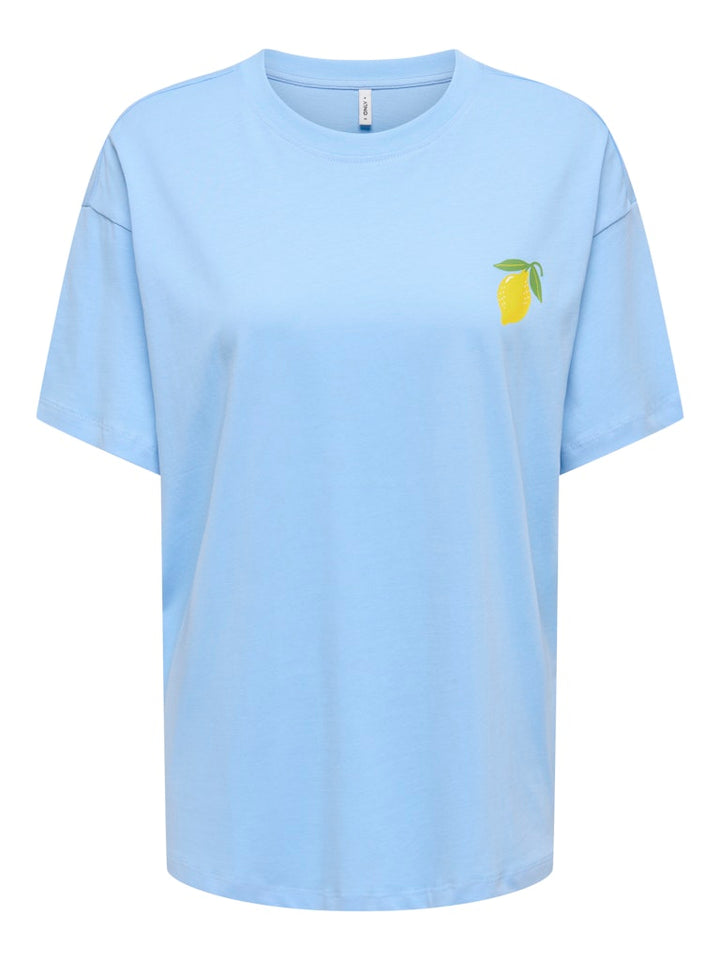 Onlelle S/s Printed Tee Cs Jrs - Lichtblauw