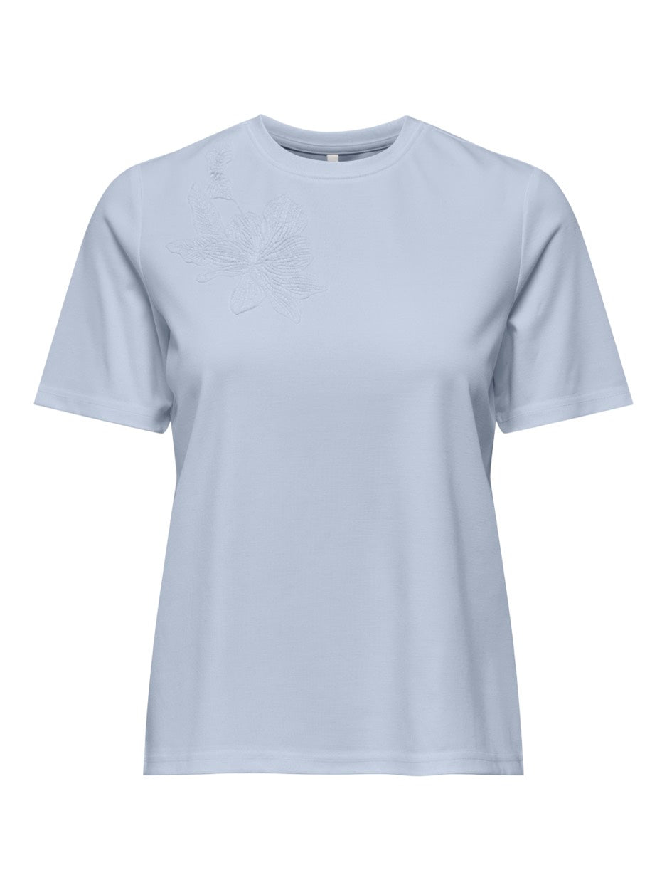 Onlsophia S/s Embroidery T-shirt Box Jrs - Lichtblauw