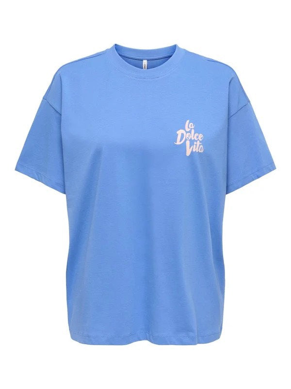 Onlvivvi Life S/s Lovely Top Jrs - Lichtblauw