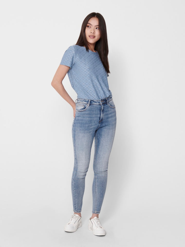 Jdycathinka S/s Tag Top Jrs Noos - Lichtblauw