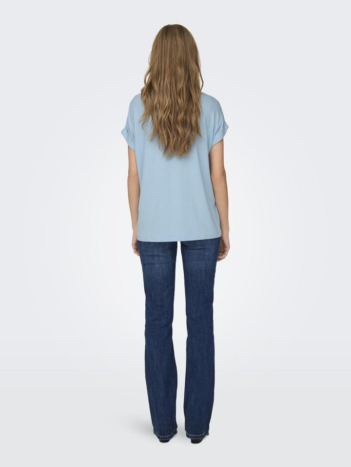 Onlmoster S/s O-neck Top Noos Jrs - Lichtblauw