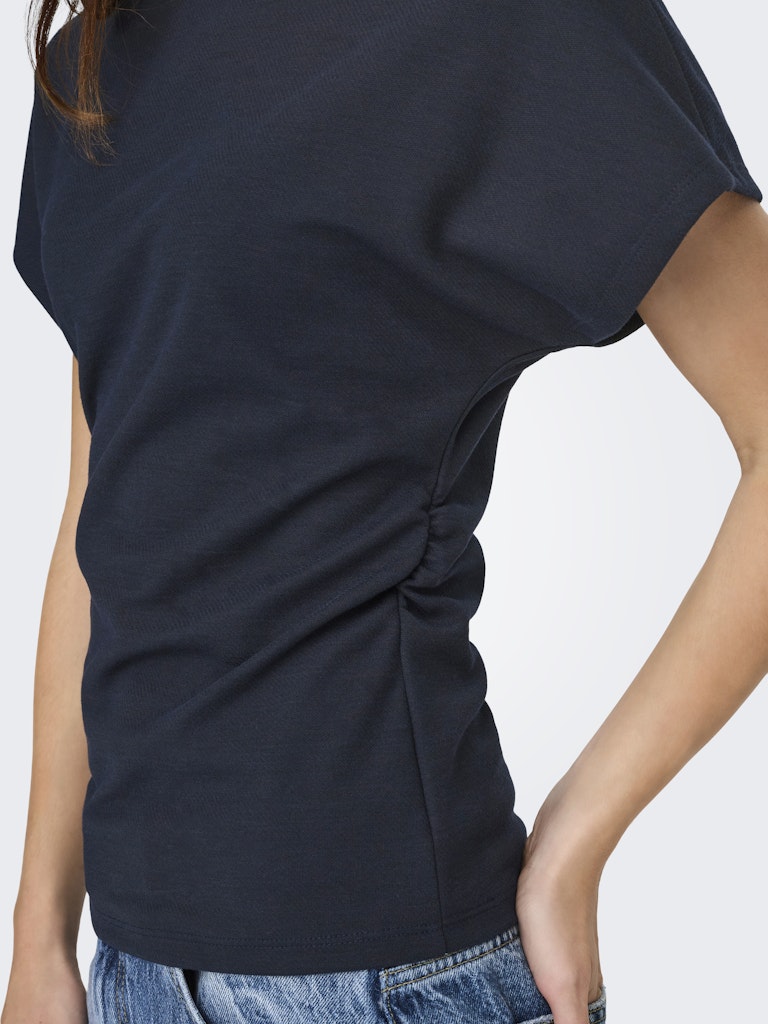 Onlatlas S/s Waist Top Swt - Navy