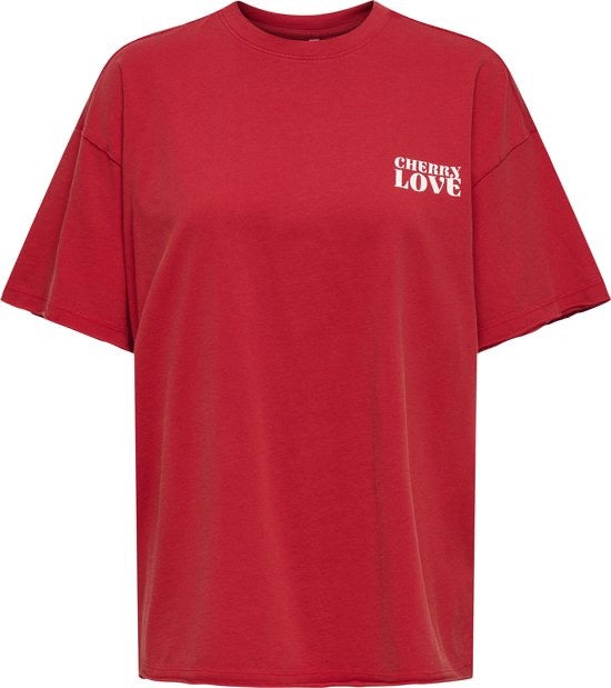 Onlkinna Life S/s Oversize Top Box Jrs - Rood