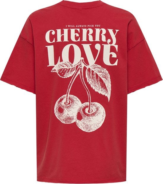 Onlkinna Life S/s Oversize Top Box Jrs - Rood