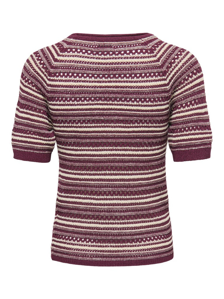 Jdydara S/s O-neck Pullover Knt - Rood Dessin