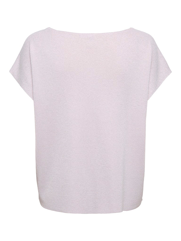 Onlshina Ss Glitter V-neck Cs Knt - Lila