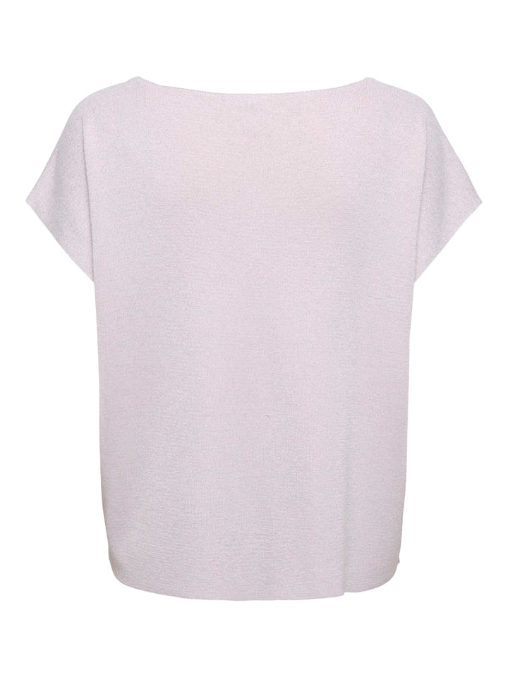 Onlshina Ss Glitter V-neck Cs Knt - Lila