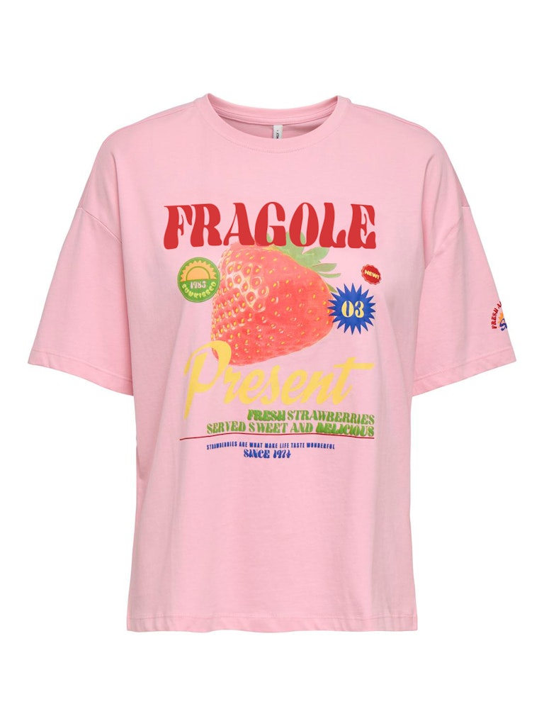 Onlbolette Life S/s Top Box Cc Jrs - Roze