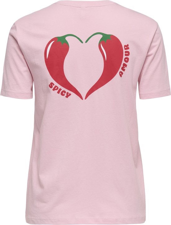 Onlwindy Life S/s Tee Cs Pri Jrs - Roze