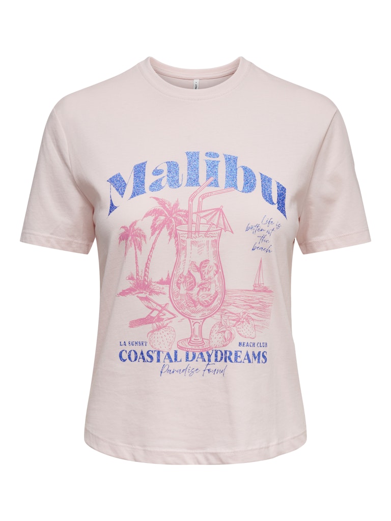 Onldina S/s Club Top Box Jrs - Licht Roze