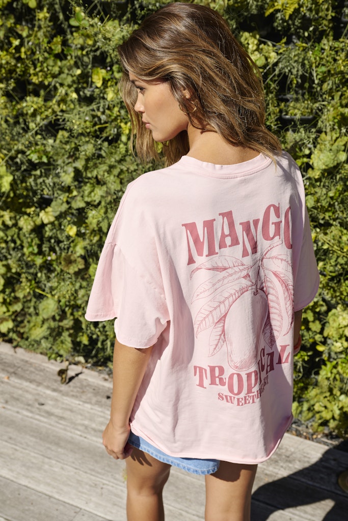 Onlkinna S/s Oversize Top Box Jrs - Licht Roze