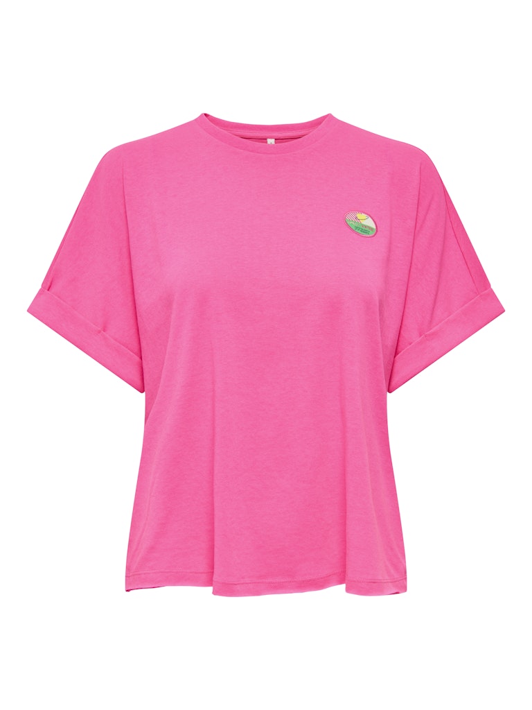 Onlminna S/s Top Cs Pr Jrs - Neon Roze