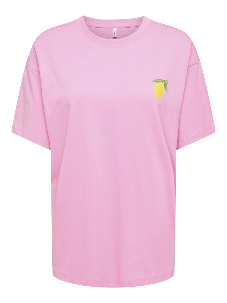 Onlelle S/s Printed Tee Cs Jrs - Roze Dessin