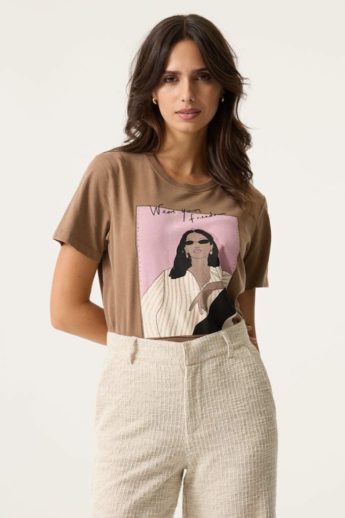 T-shirt S/s Front Print - Bruin