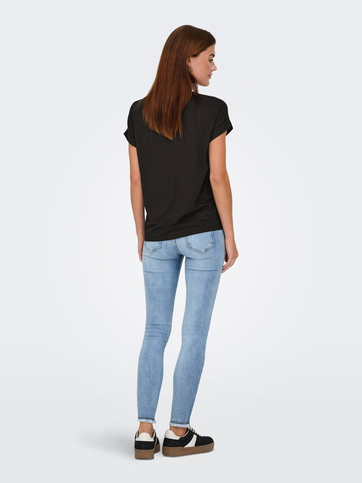 Onlmoster S/s O-neck Top Noos Jrs - Bruin