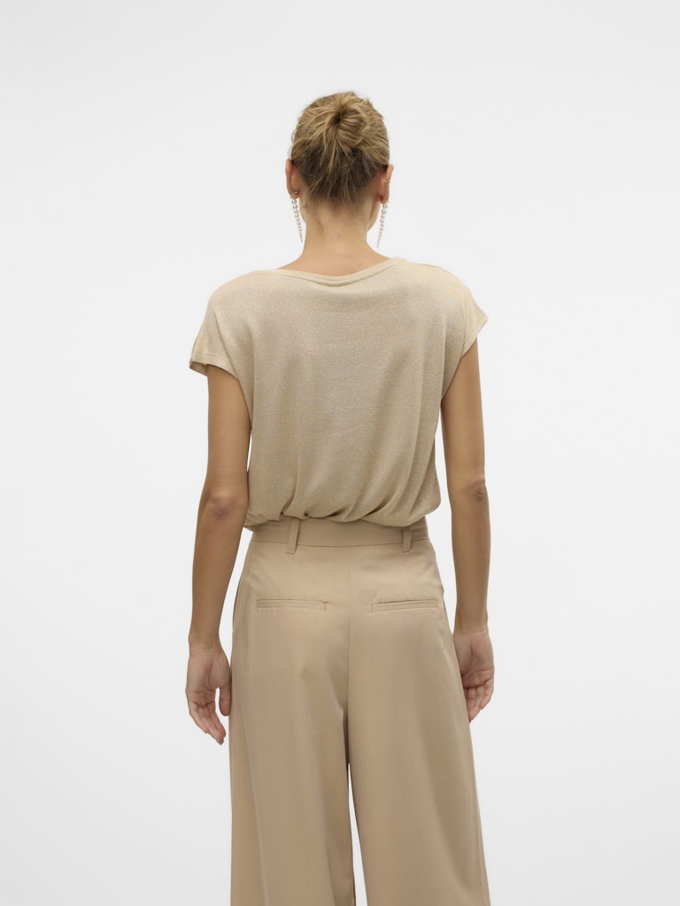 Vmsarah Ava Ss Top Jrs Ga Noos - Licht Bruin