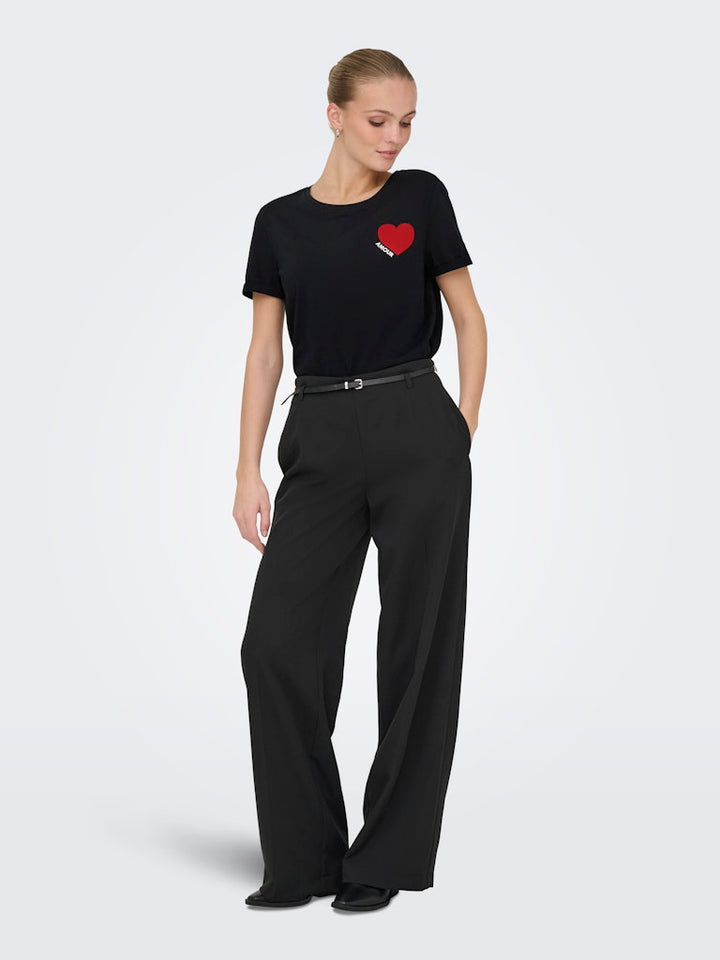 Onlvica S/s Fold Up Velvet Top Box Ccjrs - Zwart