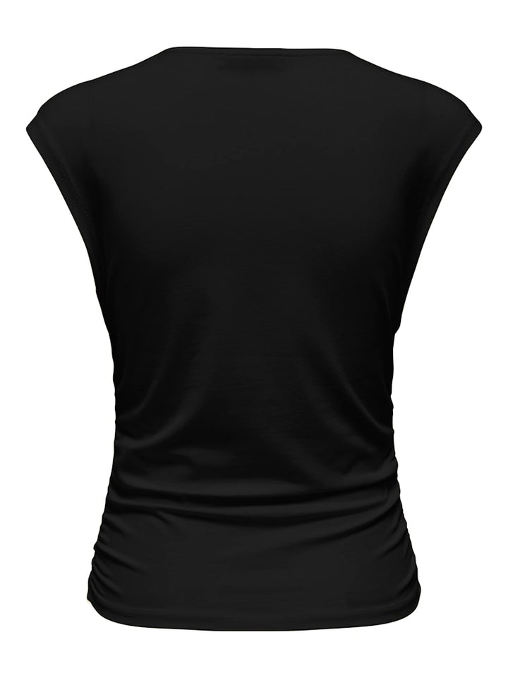Onlmira Capsl Ruching Top Jrs Noos - Zwart