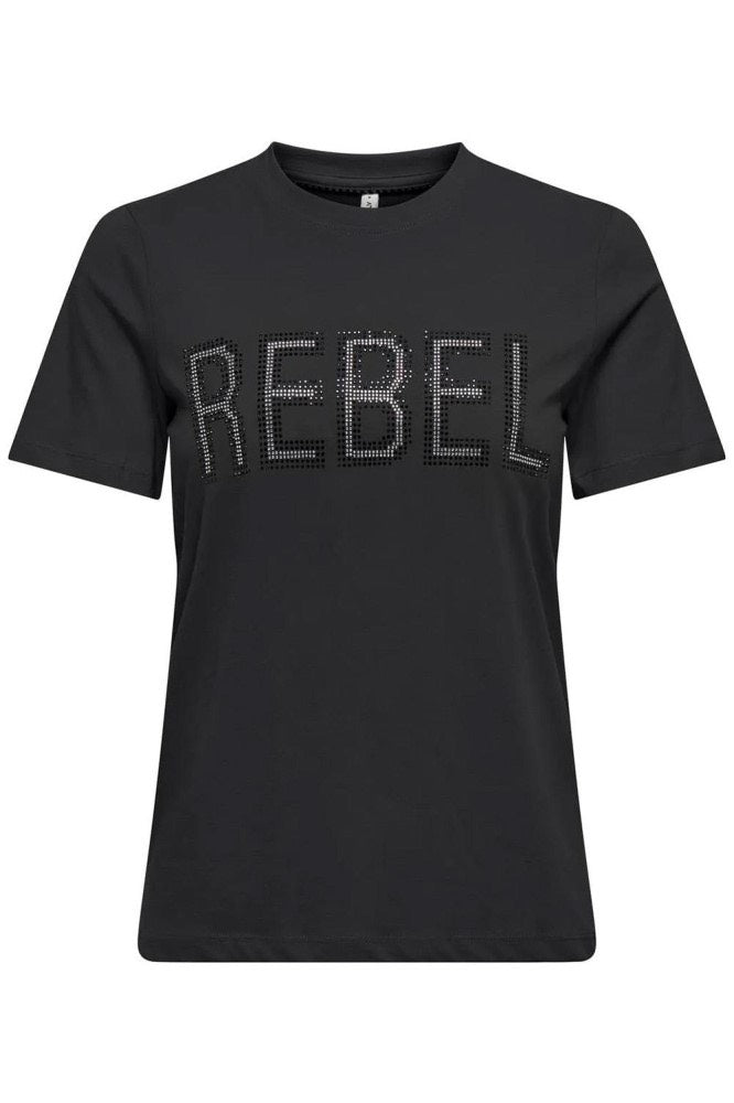 Onlriri Reg S/s Stones Top Box Jrs - Antraciet