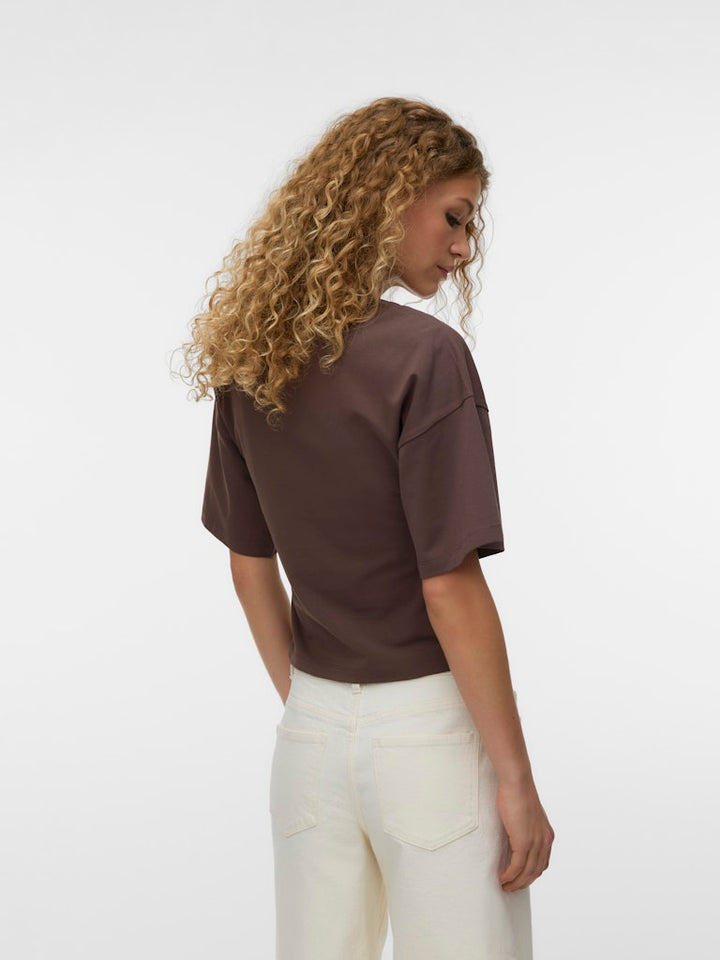 Vmkiara 2/4 O-neck Top Jrs - Bruin