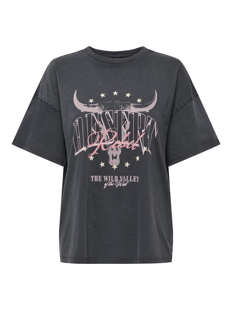 Onlmila S/s Print Box Cs Jrs - Grijs Dessin
