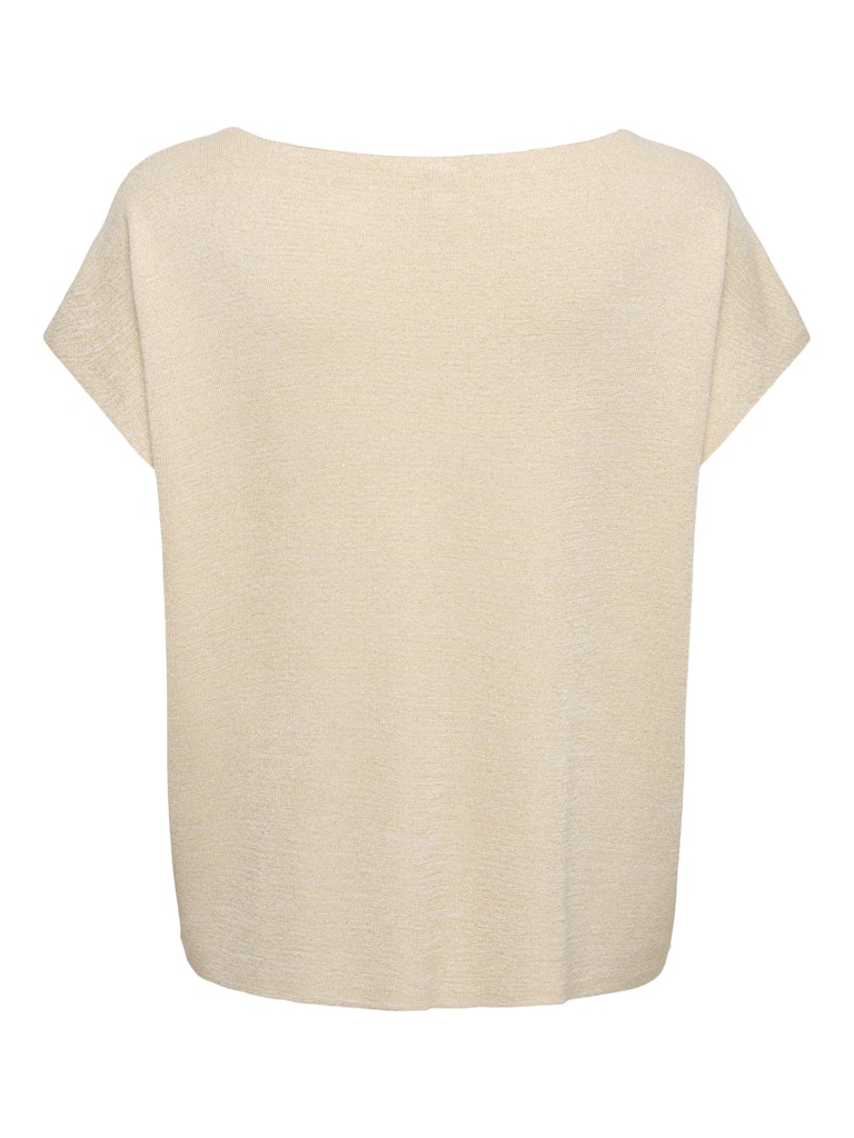 Onlshina Ss Glitter V-neck Cs Knt - Goudkleurig