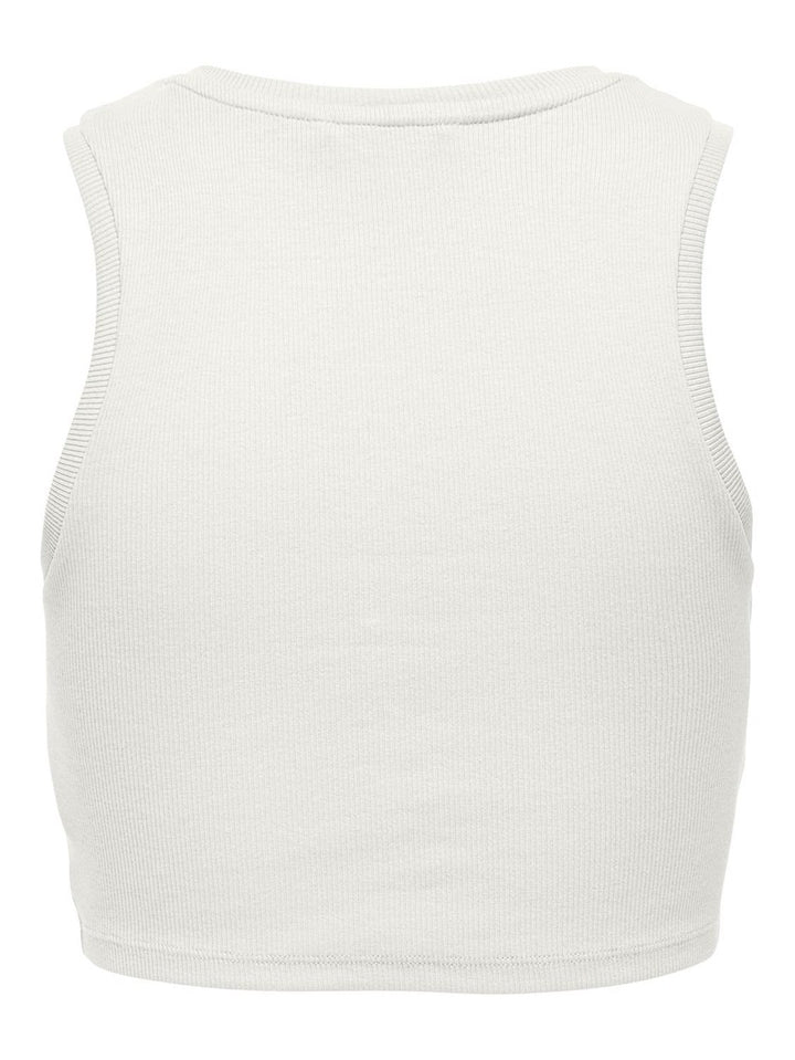 Onlvilma S/l Cropped Tank Top Jrs N - Off-white